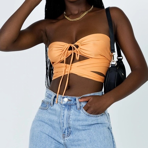 Princess Polly Tops - NWOT ROCHELLA TOP ORANGE Princess Polly